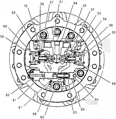 PC30/PC30-7/PC35/PC40 Excavator Parts Travel Plantary Gear 1st Carrier Assy