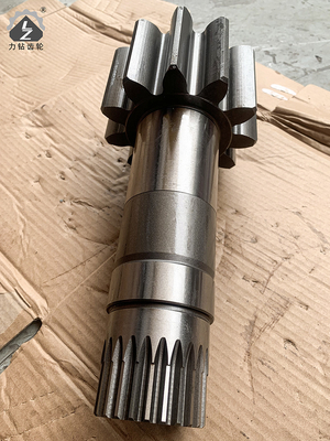 HD400 Swing Pinion Shaft 11 Teeth 24 Keys Hydraulic Excavator Swing Gearbox